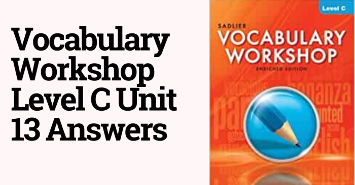 Level c vocabulary workshop unit 4 answers