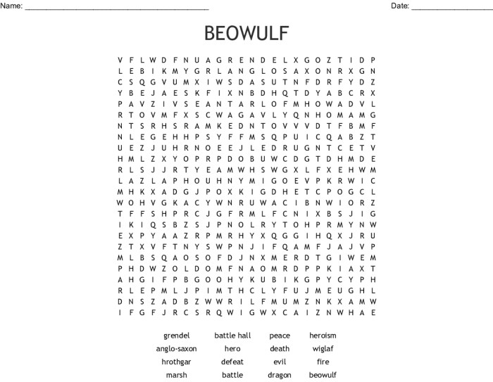 Beowulf wordmint crossword