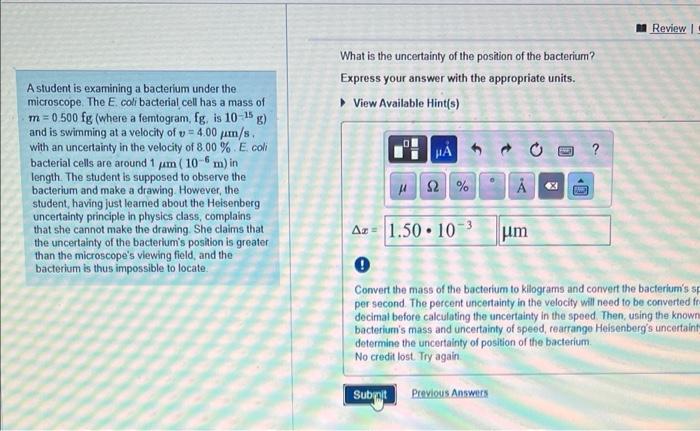 Uncertainty position bacterium constants periodic homeworklib